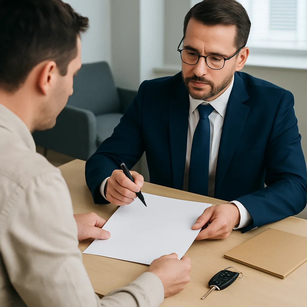 Blank refusal hearing paperwork beside car keys during a White Plains DWI consultation